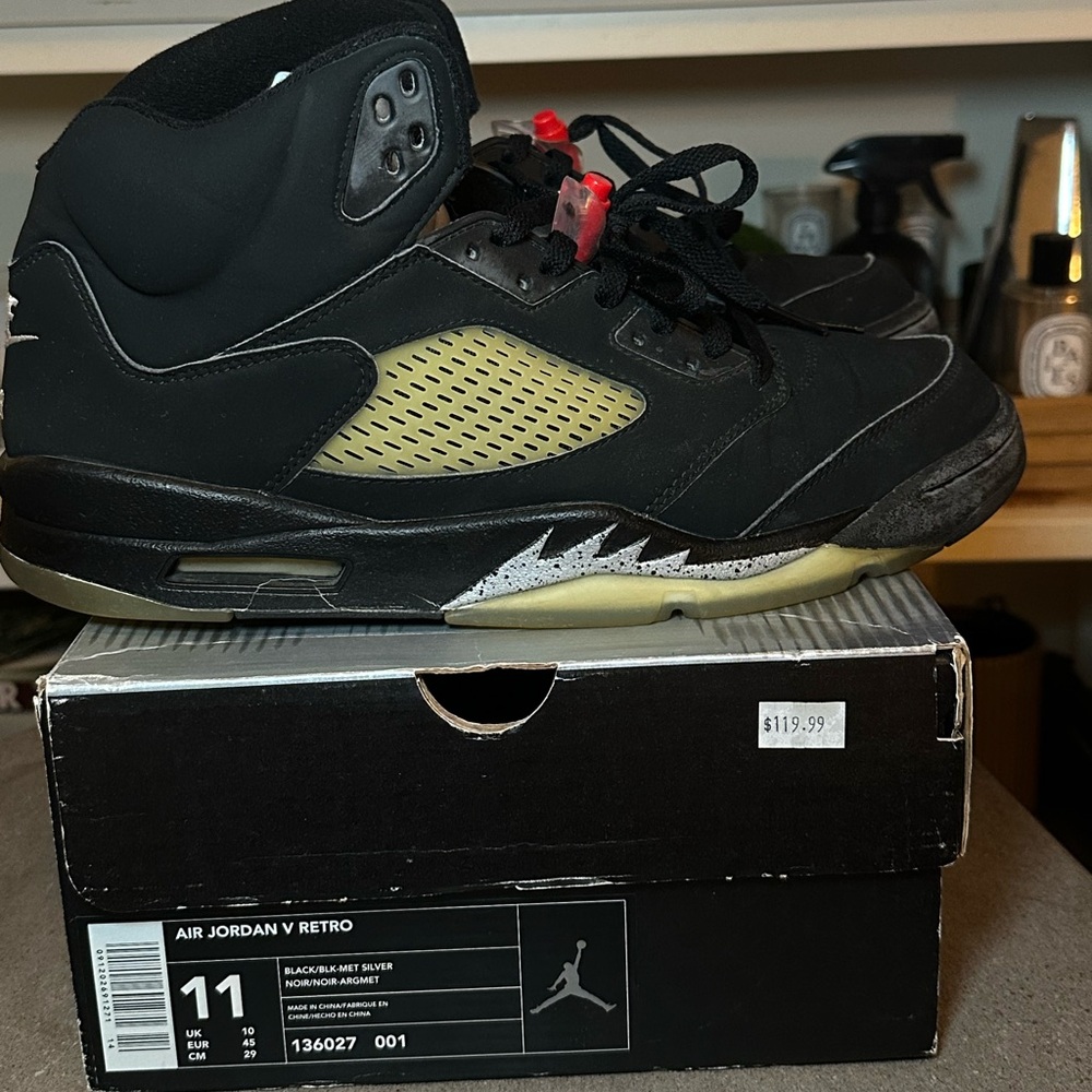 Air Jordan V Retro Black / BLK-Met Silver
